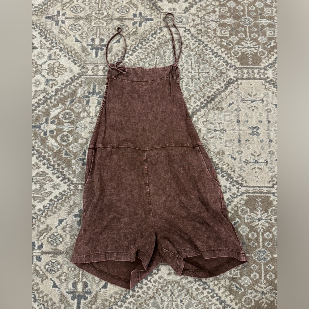 Brown womens romper